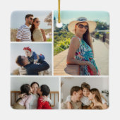 Erstellen Sie Ihre eigene 5-FotoCollage Keramikornament (Rückseite)