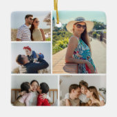 Erstellen Sie Ihre eigene 5-FotoCollage Keramikornament (Vorderseite)