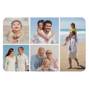 Erstellen Sie Ihre eigene 5-FotoCollage Magnet
