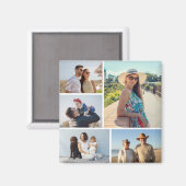 Erstellen Sie Ihre eigene 5-FotoCollage Magnet (Vorderseite/Rückseite)