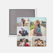 Erstellen Sie Ihre eigene 5-FotoCollage Magnet (Vorderseite/Rückseite)