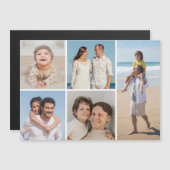 Erstellen Sie Ihre eigene 5 Fotocollage Magnetkart Magnetkarte (Vorne/Hinten)