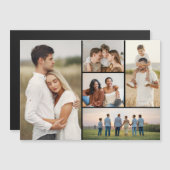 Erstellen Sie Ihre eigene 5 Fotocollage Magnetkart Magnetkarte (Vorne/Hinten)