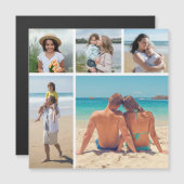 Erstellen Sie Ihre eigene 5 Fotocollage Magnetkart Magnetkarte (Vorne/Hinten)