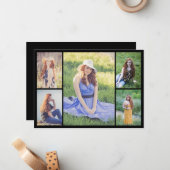 Erstellen Sie Ihre eigene 5-FotoCollage Mitteilungskarte (Vorderseite/Rückseite Beispiel)