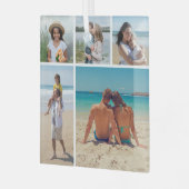 Erstellen Sie Ihre eigene 5-FotoCollage Ornament Aus Glas (Vorderseite links)