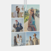 Erstellen Sie Ihre eigene 5-FotoCollage Ornament Aus Glas (Vorderseite Rechts)