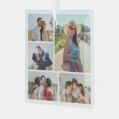 Erstellen Sie Ihre eigene 5-FotoCollage Ornament Aus Glas (Vorderseite links)