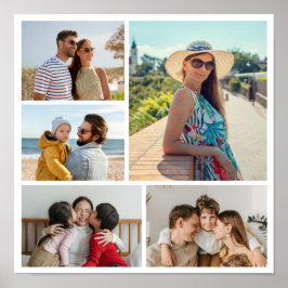 Erstellen Sie Ihre eigene 5-FotoCollage Poster