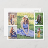 Erstellen Sie Ihre eigene 5-FotoCollage Postkarte (Vorne/Hinten)