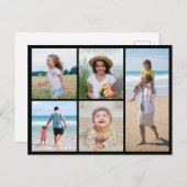 Erstellen Sie Ihre eigene 5-FotoCollage Postkarte (Vorne/Hinten)