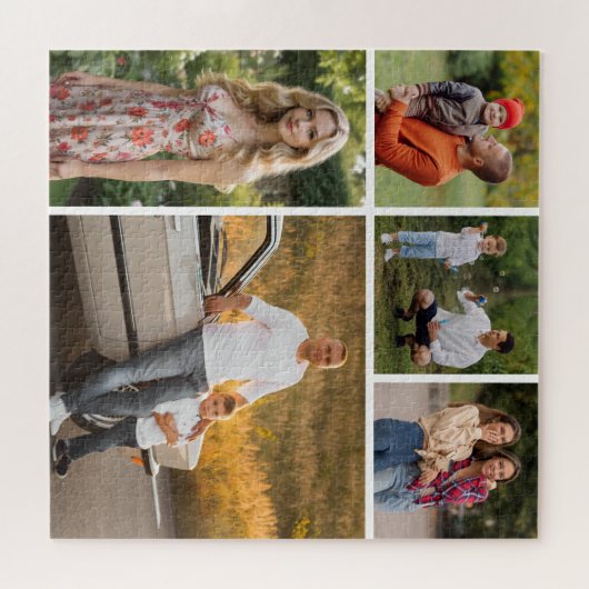 Erstellen Sie Ihre eigene 5-FotoCollage Puzzle (Horizontal)
