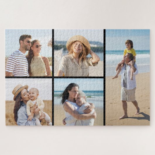 Erstellen Sie Ihre eigene 5-FotoCollage Puzzle (Horizontal)