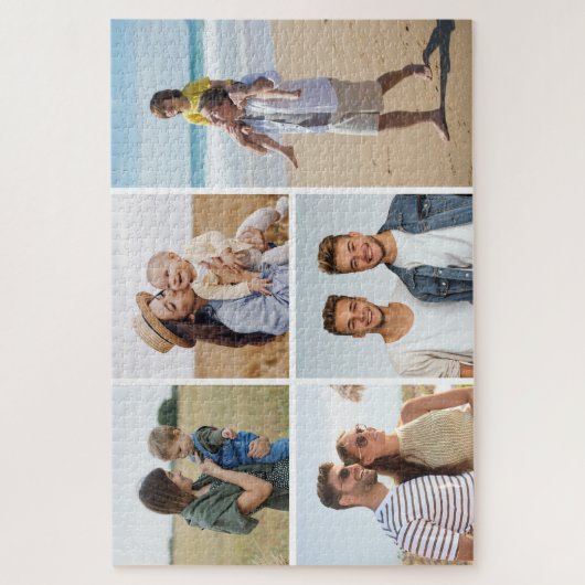 Erstellen Sie Ihre eigene 5-FotoCollage Puzzle (Vertikal)