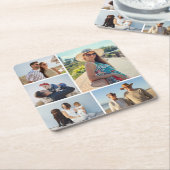 Erstellen Sie Ihre eigene 5-FotoCollage Rechteckiger Pappuntersetzer (angewinkelt)