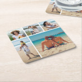 Erstellen Sie Ihre eigene 5-FotoCollage Rechteckiger Pappuntersetzer (angewinkelt)