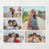 Erstellen Sie Ihre eigene 5-FotoCollage Schaumweinetikett (Einzelnes Label)