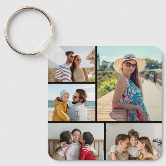 Erstellen Sie Ihre eigene 5-FotoCollage Schlüsselanhänger (Vorderseite)