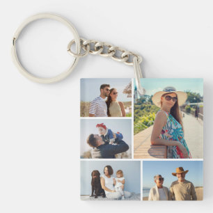 Erstellen Sie Ihre eigene 5-FotoCollage Schlüsselanhänger
