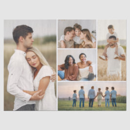 Erstellen Sie Ihre eigene 5-FotoCollage Seidenpapier