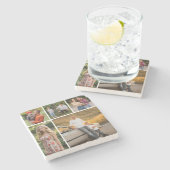 Erstellen Sie Ihre eigene 5-FotoCollage Steinuntersetzer (Seitenansicht)