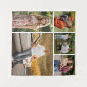 Erstellen Sie Ihre eigene 5-FotoCollage Wandteppich (Vorderseite (Horizontal))