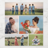 Erstellen Sie Ihre eigene 5-FotoCollage Weinetikett (Einzelnes Label)