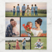 Erstellen Sie Ihre eigene 5-FotoCollage Weinetikett (Einzelnes Label)