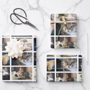 Erstellen Sie Ihre eigene 5 Fotomaterial weiße Gre Geschenkpapier Set