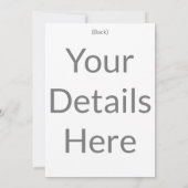 Erstellen Sie Ihre eigene 5" x 7" Matte Front und  Einladung (Rückseite)