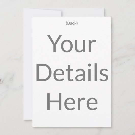 Erstellen Sie Ihre eigene 5" x 7" Matte Front und  Einladung (Rückseite)