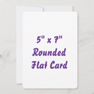 Erstellen Sie Ihre eigene 5" x 7" runde flache Kar