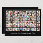 Erstellen Sie Ihre eigene 60-Foto-Collage hinzufüg Einladung (Vorne/Hinten)