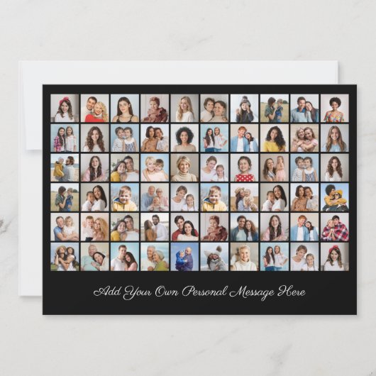 Erstellen Sie Ihre eigene 60-Foto-Collage hinzufüg Einladung (Vorderseite)