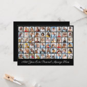 Erstellen Sie Ihre eigene 60-Foto-Collage hinzufüg Karte (Vorderseite/Rückseite Beispiel)