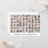 Erstellen Sie Ihre eigene 60-Foto-Collage hinzufüg Karte (Vorderseite/Rückseite Beispiel)