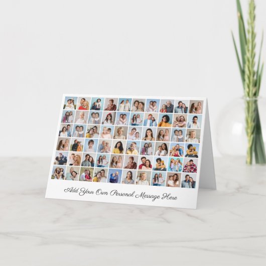 Erstellen Sie Ihre eigene 60-Foto-Collage hinzufüg Karte (Vorderseite)