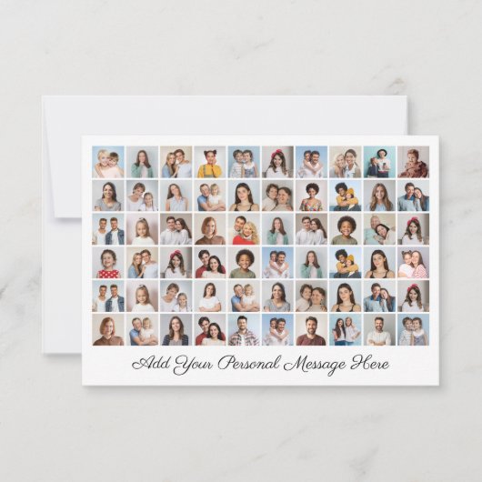 Erstellen Sie Ihre eigene 60-Foto-Collage hinzufüg Karte (Vorderseite)