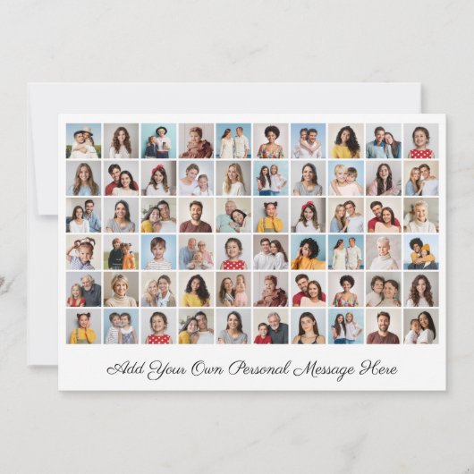 Erstellen Sie Ihre eigene 60-Foto-Collage hinzufüg Karte (Vorderseite)