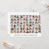 Erstellen Sie Ihre eigene 60-Foto-Collage hinzufüg Karte (Vorderseite/Rückseite Beispiel)