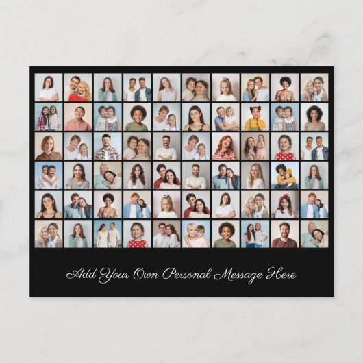 Erstellen Sie Ihre eigene 60-Foto-Collage hinzufüg Postkarte (Vorderseite)