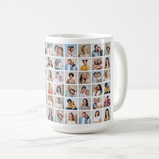 Erstellen Sie Ihre eigene 60-FotoCollage Kaffeetasse (VorderseiteRechts)