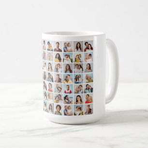 Erstellen Sie Ihre eigene 63-Foto-Collage Kaffeetasse