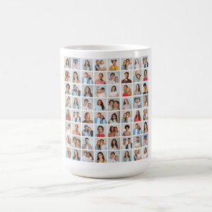 Erstellen Sie Ihre eigene 64-Foto-Collage Kaffeetasse