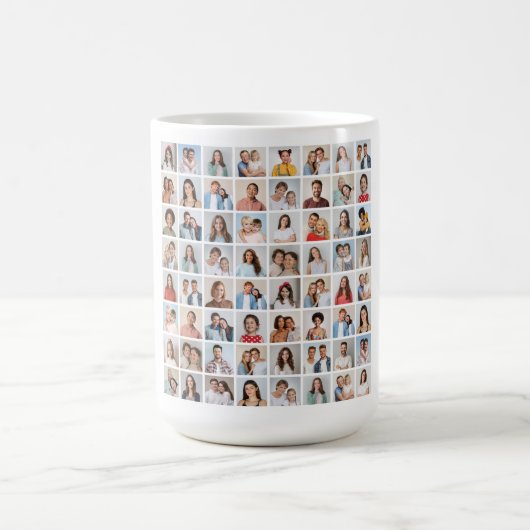 Erstellen Sie Ihre eigene 64-Foto-Collage Kaffeetasse (Mittel)