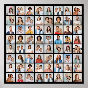 Erstellen Sie Ihre eigene 64-Foto-Collage Poster