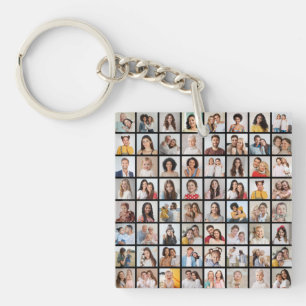 Erstellen Sie Ihre eigene 64-Foto-Collage Schlüsselanhänger