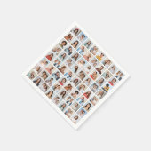 Erstellen Sie Ihre eigene 64-Foto-Collage Serviette (Ecke)