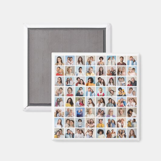 Erstellen Sie Ihre eigene 64 FotoCollage Magnet (Vorderseite/Rückseite)
