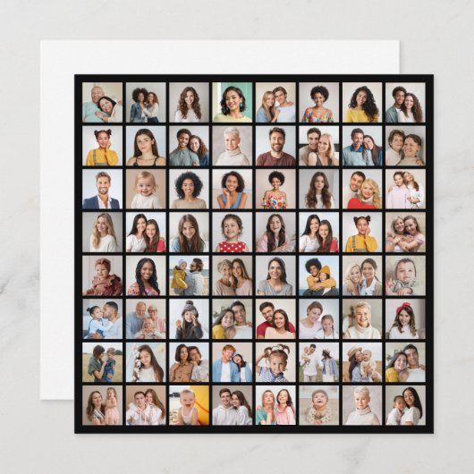 Erstellen Sie Ihre eigene 64 FotoCollage Mitteilungskarte (Vorne/Hinten)